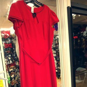 Red Vintage Pinup Wiggle Dress 40s Stop Staring!